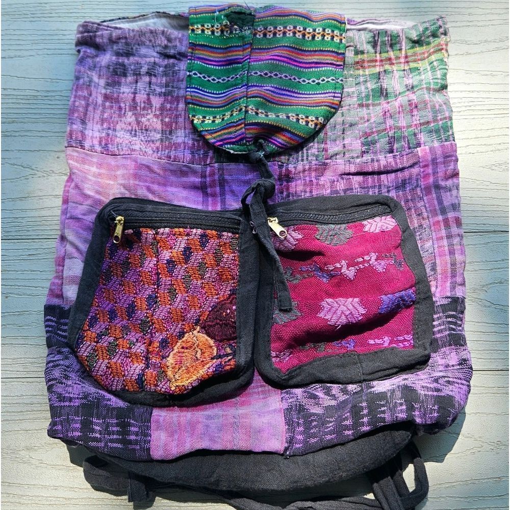 BOHO HIPPIE BACKPACK BAG HANDMADE - Picture 7 of 12